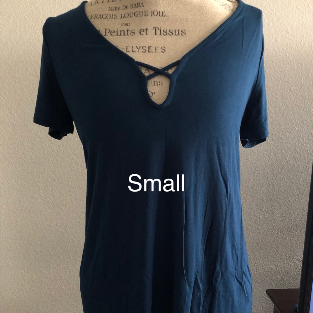 Amelia James Teal Tee